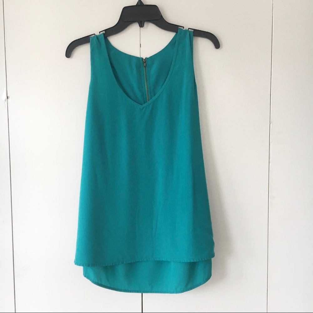 Eclair teal green sleevless top